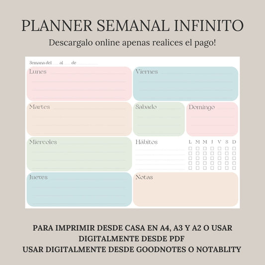 Planner Semanal- Wonderland