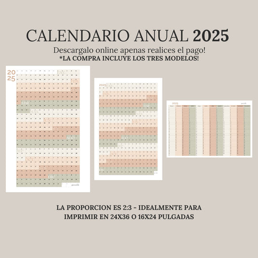 Living in Tuscany - Calendario Anual 2025